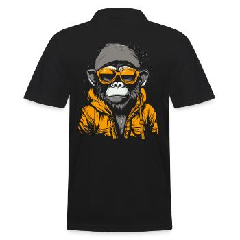 Veste cool, lunettes de soleil, singe cool - Polo Homme - noir - Dos - Kai (181cm)