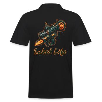 La vie de tatouage vécue et une machine à tatouer - Polo Homme - noir - Dos - Kai (181cm)