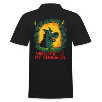 Drôle de cochon dragon : bienvenue dans le donjon - Polo Homme - noir - Dos - Kai (181cm)