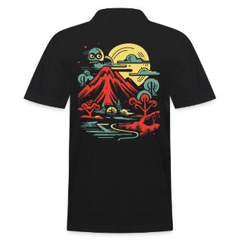 J’ai peur de la nuit, de la nature sombre et horrifique - Polo Homme - noir - Dos - Kai (181cm)