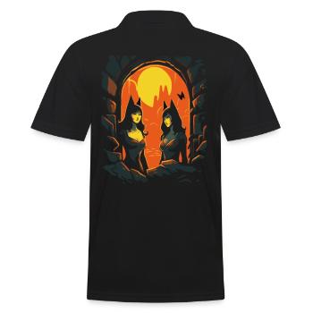 Anime Cats Girl dans le donjon des enfers - Polo Homme - noir - Dos - Kai (181cm)