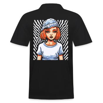 The Art Image of: Cool Girls Are Cool - Men's Polo Shirt - black - Back - Kai (181cm)
