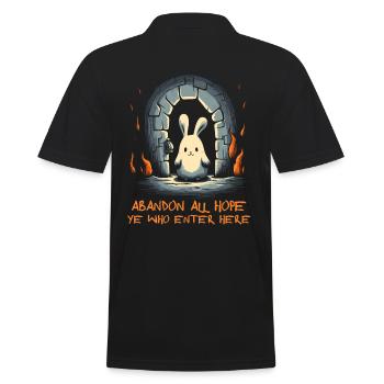 Gib alle Hoffnung auf im Kerker des Kaninchen - Männer Poloshirt - Schwarz - Hinten - Kai (181cm)
