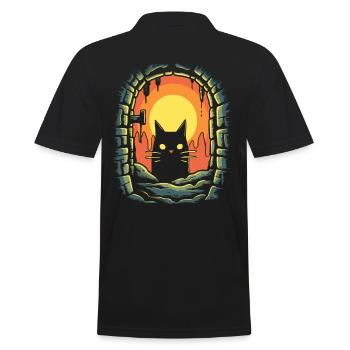 Entrez dans le donjon du chat - Polo Homme - noir - Dos - Kai (181cm)