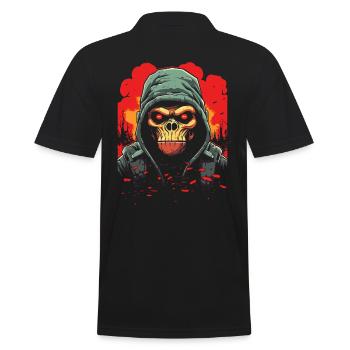 Street Art urbain Apocalypse Singe - Polo Homme - noir - Dos - Kai (181cm)