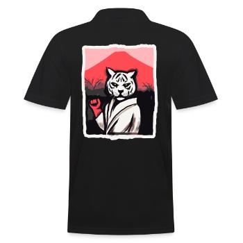 Arts martiaux : Kung Fu, Karaté, Tigre - Polo Homme - noir - Dos - Kai (181cm)