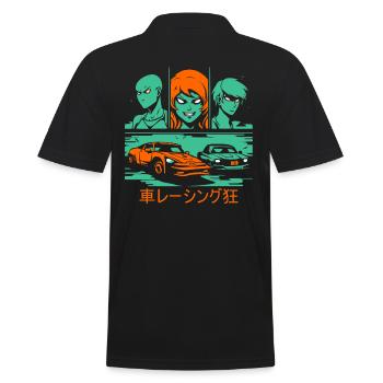 Manga Anime Cartoon Monstres de course automobile - Polo Homme - noir - Dos - Kai (181cm)