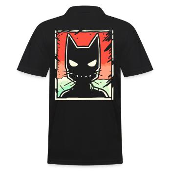 Chat de l’ombre de dessin animé - Polo Homme - noir - Dos - Kai (181cm)