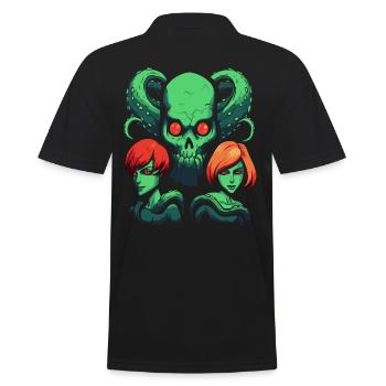 Dessins animés Amis de la pieuvre - Polo Homme - noir - Dos - Kai (181cm)