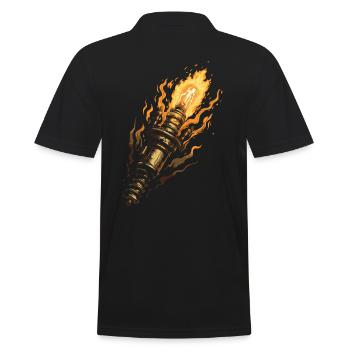 Burning Spark Plug for Car Tuning Gasoline Brothers - Men's Polo Shirt - black - Back - Kai (181cm)