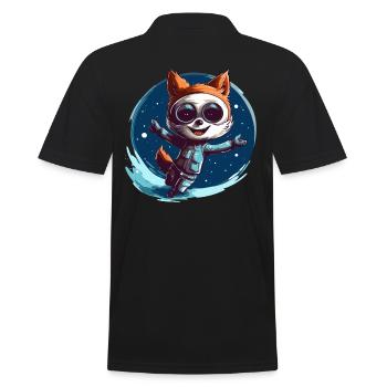 Venez faire un câlin au renard de l’espace - Polo Homme - noir - Dos - Kai (181cm)