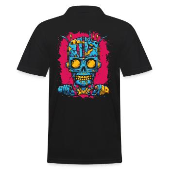 Robot Cyborg Zombie - Polo Homme - noir - Dos - Kai (181cm)
