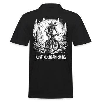 Demon Biker : J’adore le VTT - Polo Homme - noir - Dos - Kai (181cm)