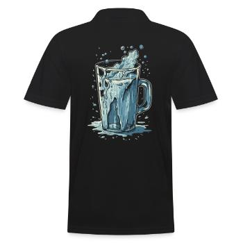 Un verre d’eau doit toujours être gratuit - Polo Homme - noir - Dos - Kai (181cm)