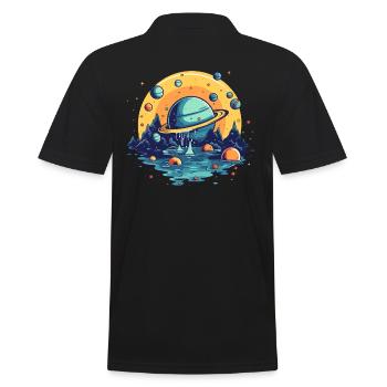 L’univers est liquide - Polo Homme - noir - Dos - Kai (181cm)