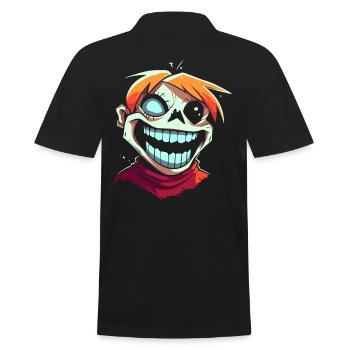 Dessin animé Style Drôle Crazy Zombie Ghoul - Polo Homme - noir - Dos - Kai (181cm)