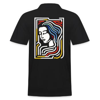 Das wunderschöne Labyrinth - Männer Poloshirt - Schwarz - Hinten - Kai (181cm)