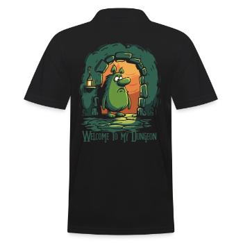 Welcome to My Dungeon: Funny Creature - Men's Polo Shirt - black - Back - Kai (181cm)