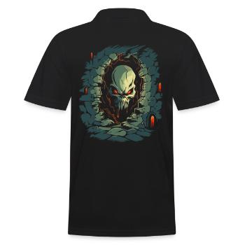 Dans le donjon de l’horreur se trouve un crâne - Polo Homme - noir - Dos - Kai (181cm)