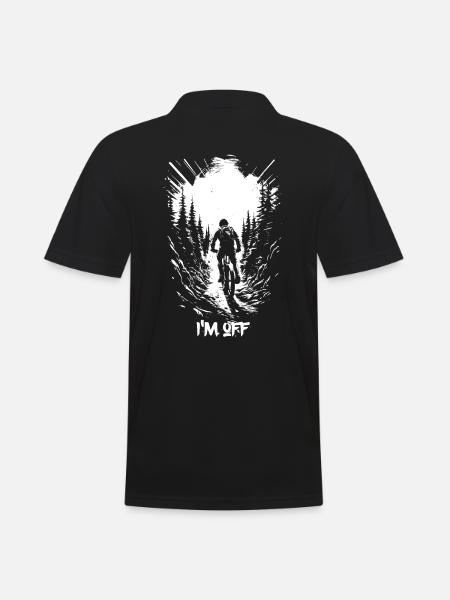 Je fais du VTT - Polo Homme - noir