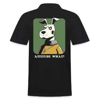 Un chien en colère qui a de l’attitude - Polo Homme - noir - Dos - Kai (181cm)