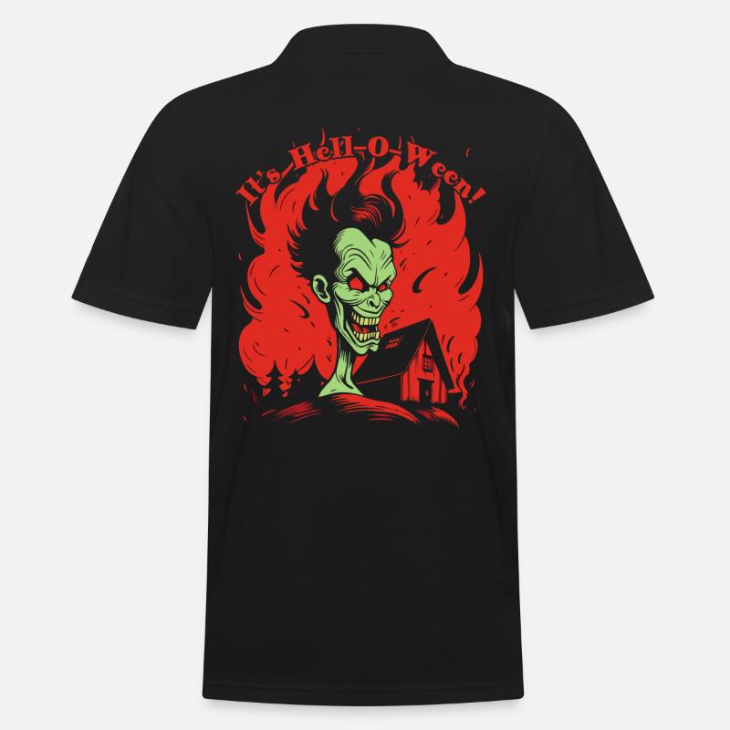 It's Hell-o-Ween - Men's Polo Shirt - black