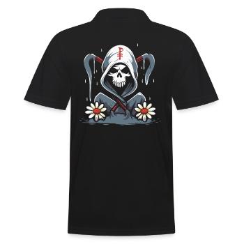 Le pouvoir des fleurs de la Faucheuse de dessin animé - Polo Homme - noir - Dos - Kai (181cm)
