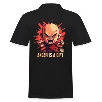 Wut ist ein Geschenk, wütendes Baby - Männer Poloshirt - Schwarz - Hinten - Kai (181cm)