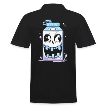 Crazy Milk - Men's Polo Shirt - black - Back - Kai (181cm)