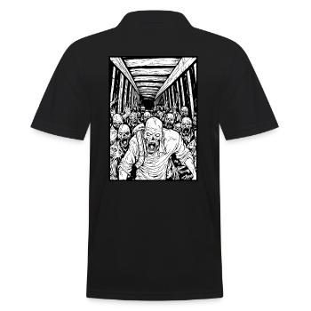Le tunnel de la horde de zombies de l’horreur - Polo Homme - noir - Dos - Kai (181cm)