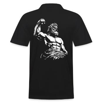 Combattez pour la liberté et les dieux grecs - Polo Homme - noir - Dos - Kai (181cm)