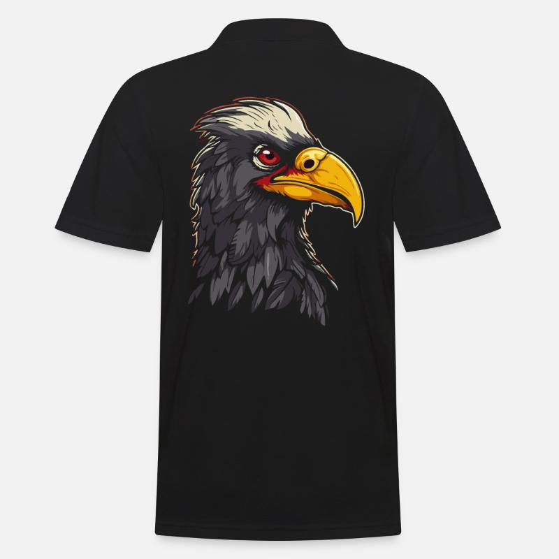 Raubvogel - Männer Poloshirt - Schwarz