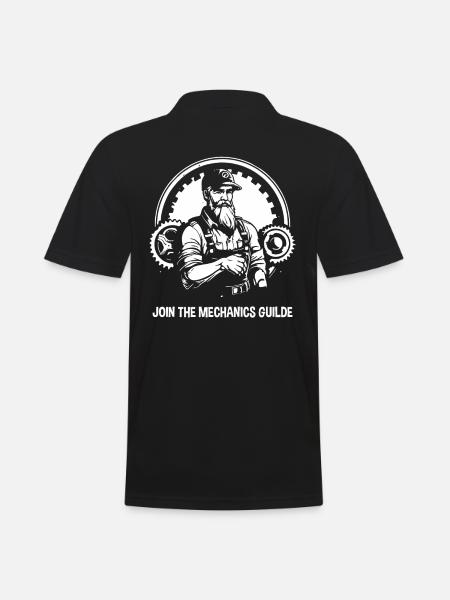 Join the Mechanics Guild - Men's Polo Shirt - black