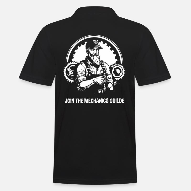 Join the Mechanics Guild - Men's Polo Shirt - black