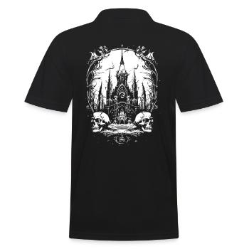 Hell Horror: House of Skulls - Men's Polo Shirt - black - Back - Kai (181cm)