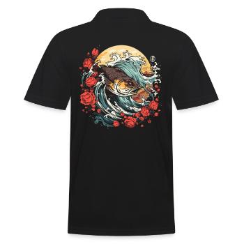 Like a fish in the sea - Men's Polo Shirt - black - Back - Kai (181cm)