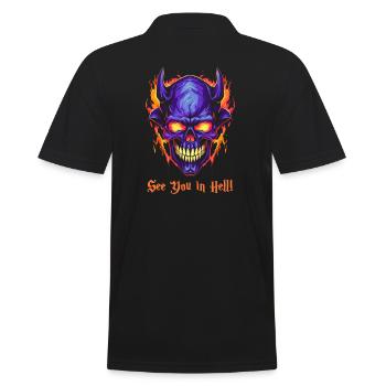 A bientôt en enfer : flammes et démons - Polo Homme - noir - Dos - Kai (181cm)