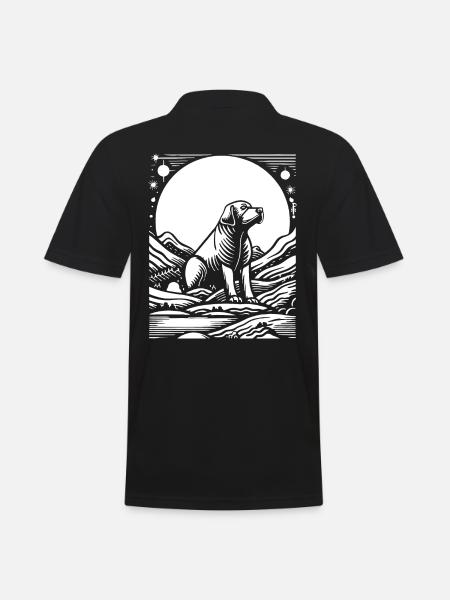 Starry Sky Dog - Men's Polo Shirt - black
