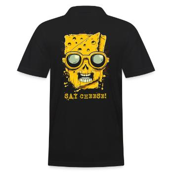 Say Cheese, Sunglasses and Cool Cheese - Men's Polo Shirt - black - Back - Kai (181cm)