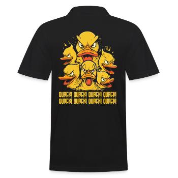 Quack! Angry rubber ducks of doom - Men's Polo Shirt - black - Back - Kai (181cm)