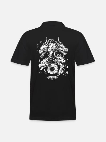 Land of a Thousand Dragons - Men's Polo Shirt - black