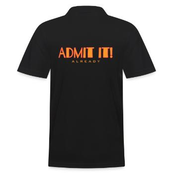 Finally admit it - Men's Polo Shirt - black - Back - Kai (181cm)