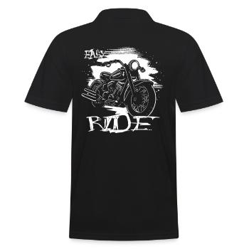 Balade en moto détendue, tour en moto - Polo Homme - noir - Dos - Kai (181cm)