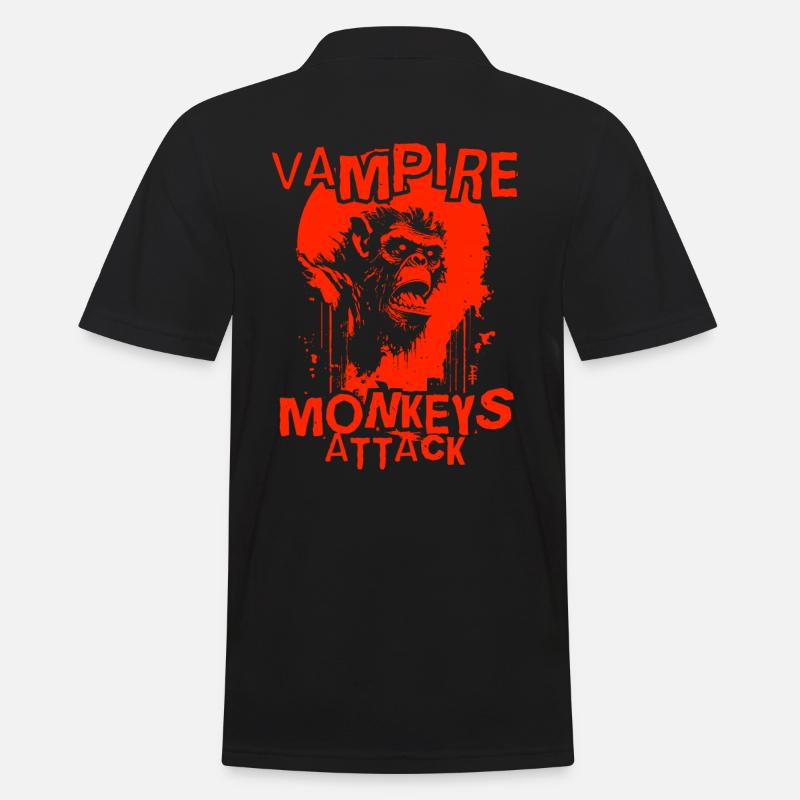 Attaque de singe vampire - Polo Homme - noir