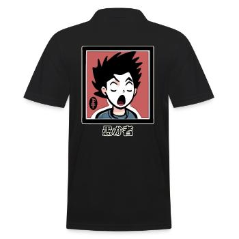 Anime Tarot: 愚か者 The Fool, der Narr - Männer Poloshirt - Schwarz - Hinten - Kai (181cm)