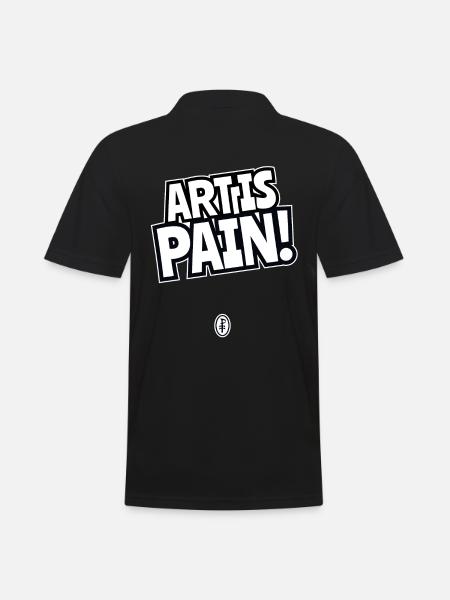 Kunst ist Schmerz - Männer Poloshirt - Schwarz