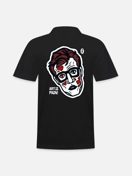 Art is suffering - Men's Polo Shirt - black