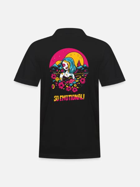 Så følelsesladet, emo pige med hjerte og natur - Herre poloshirt - sort