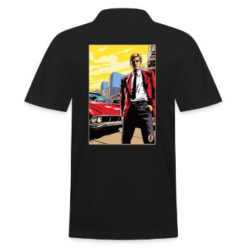 Popart Cartoon Dream Époux M. Bel Homme - Polo Homme - noir - Dos - Kai (181cm)