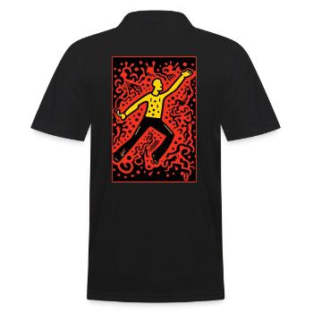 Cartoon Pop Art - Croire en l’aviation - Polo Homme - noir - Dos - Kai (181cm)